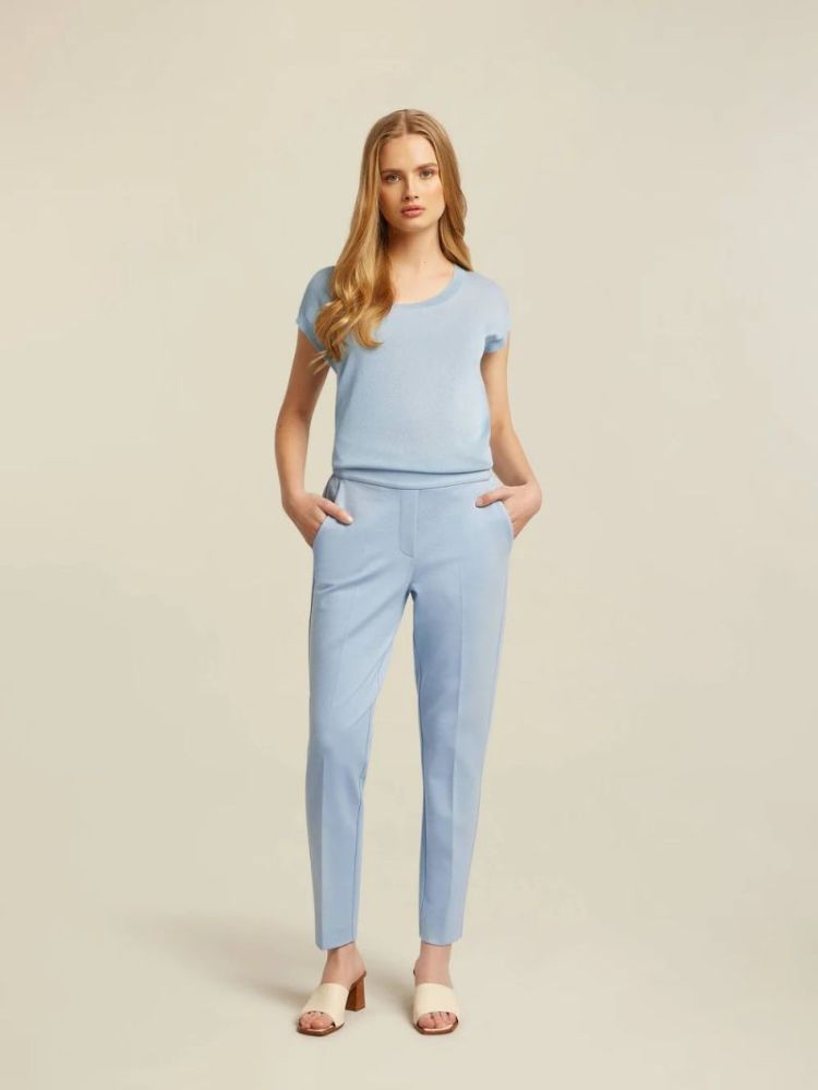 pantalon bleu clair pailleté bleu clair