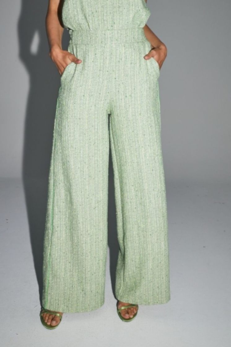 PANTALON CHARLIE TWEED green