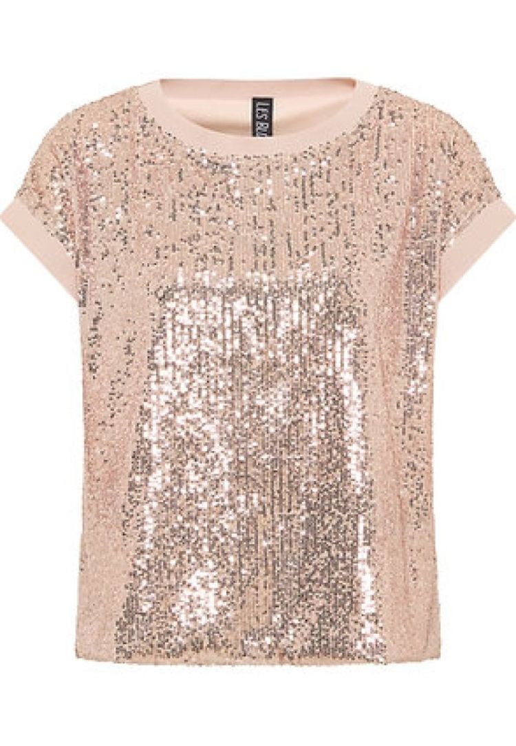 TS OVERSIZE PAILLETTES V10-203 ROSE