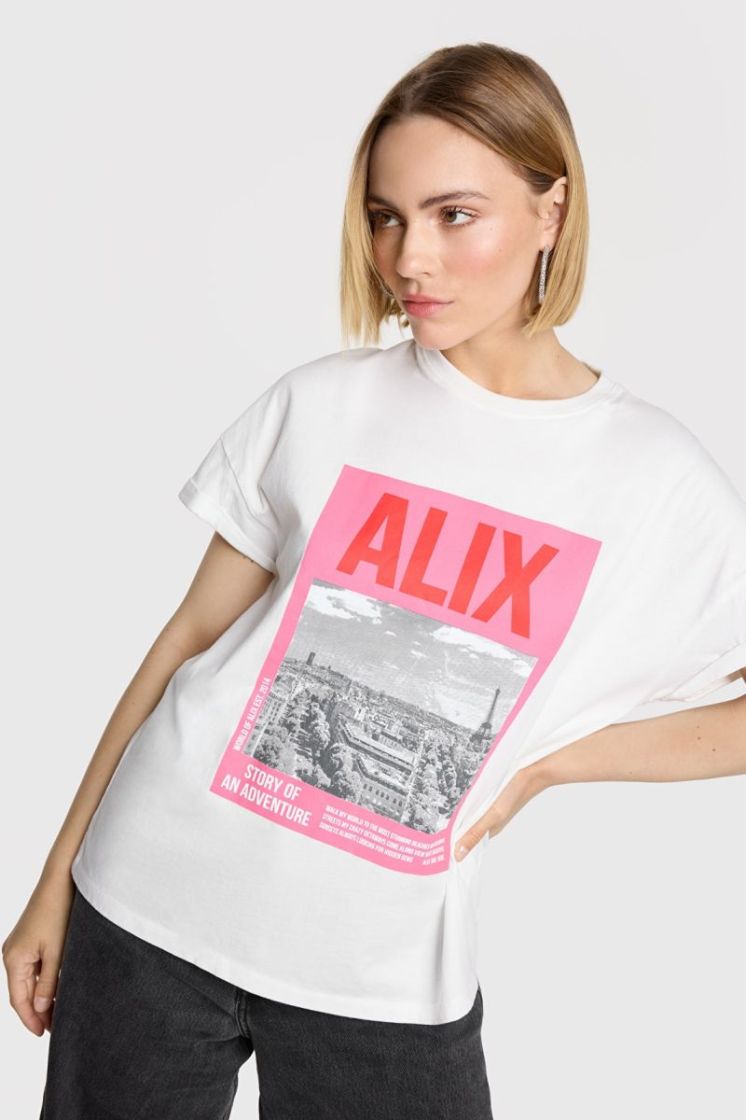 KNITTED PHOTOPRINT T-SHIRT HAEVY JERSEY