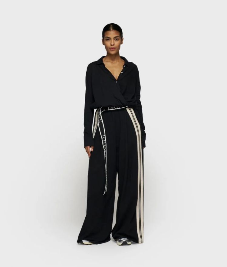 WIDE PANTS TAPE NOIR