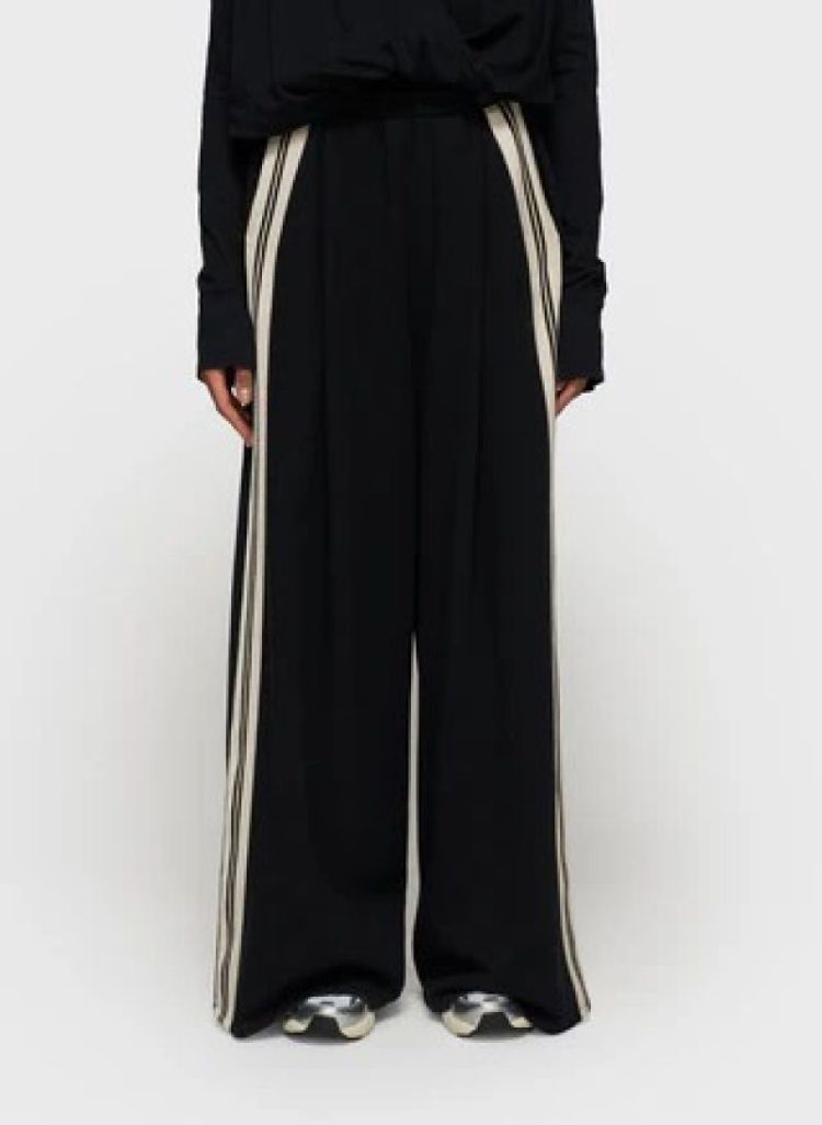 WIDE PANTS TAPE NOIR