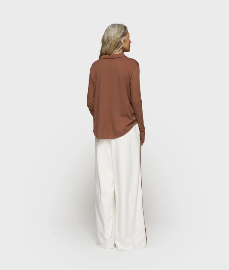 wrap blouse truffle
