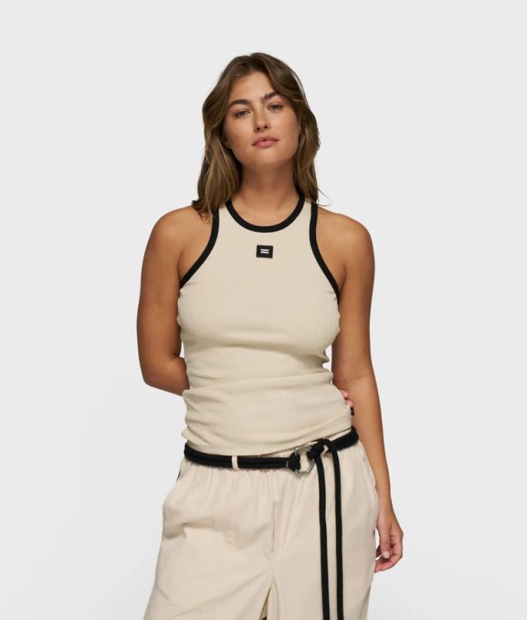TANK TOP RIB CONTRAST LIGHT EART