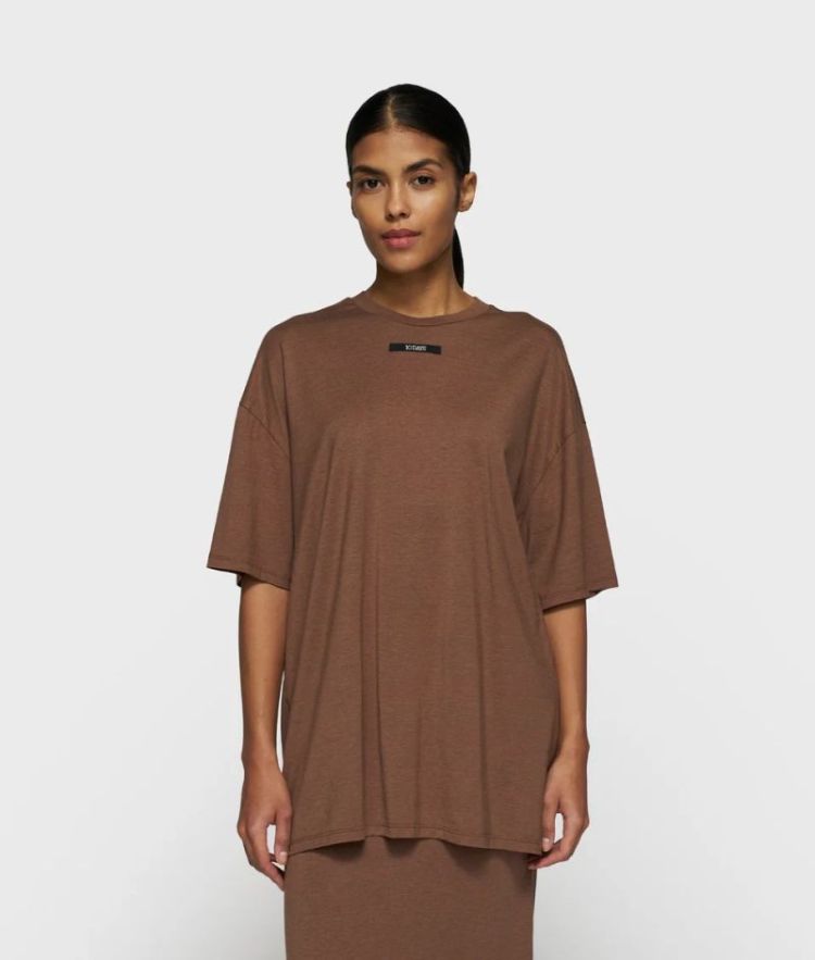 OVERSIZED TEE JERSEY truffle