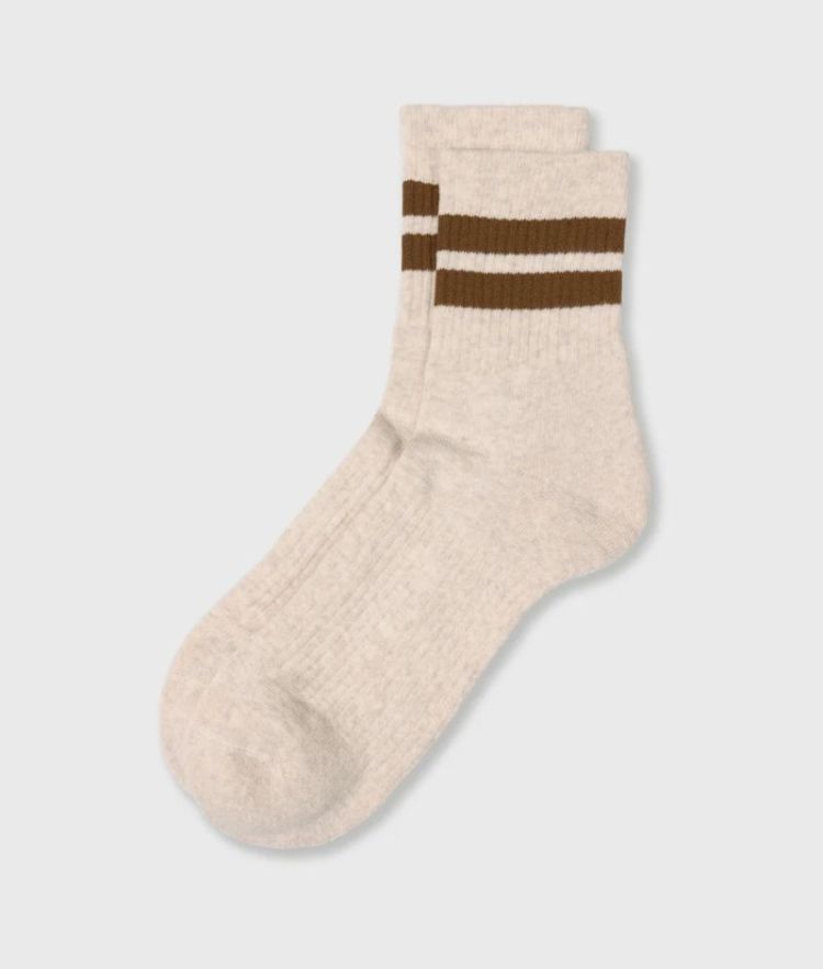 SOCKS 2 STRIPES truffle