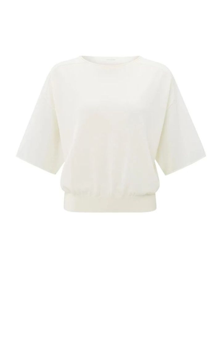 Pull col bateau manches transp OFF WHITE