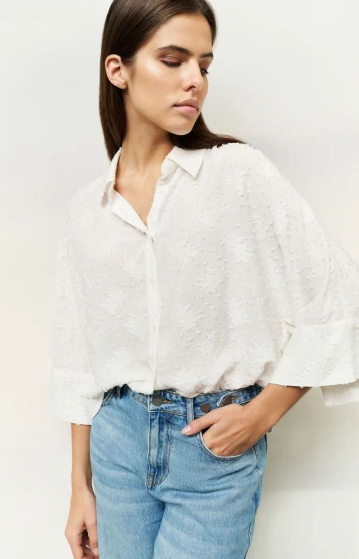 CHEMISIER COURT OFF WHITE