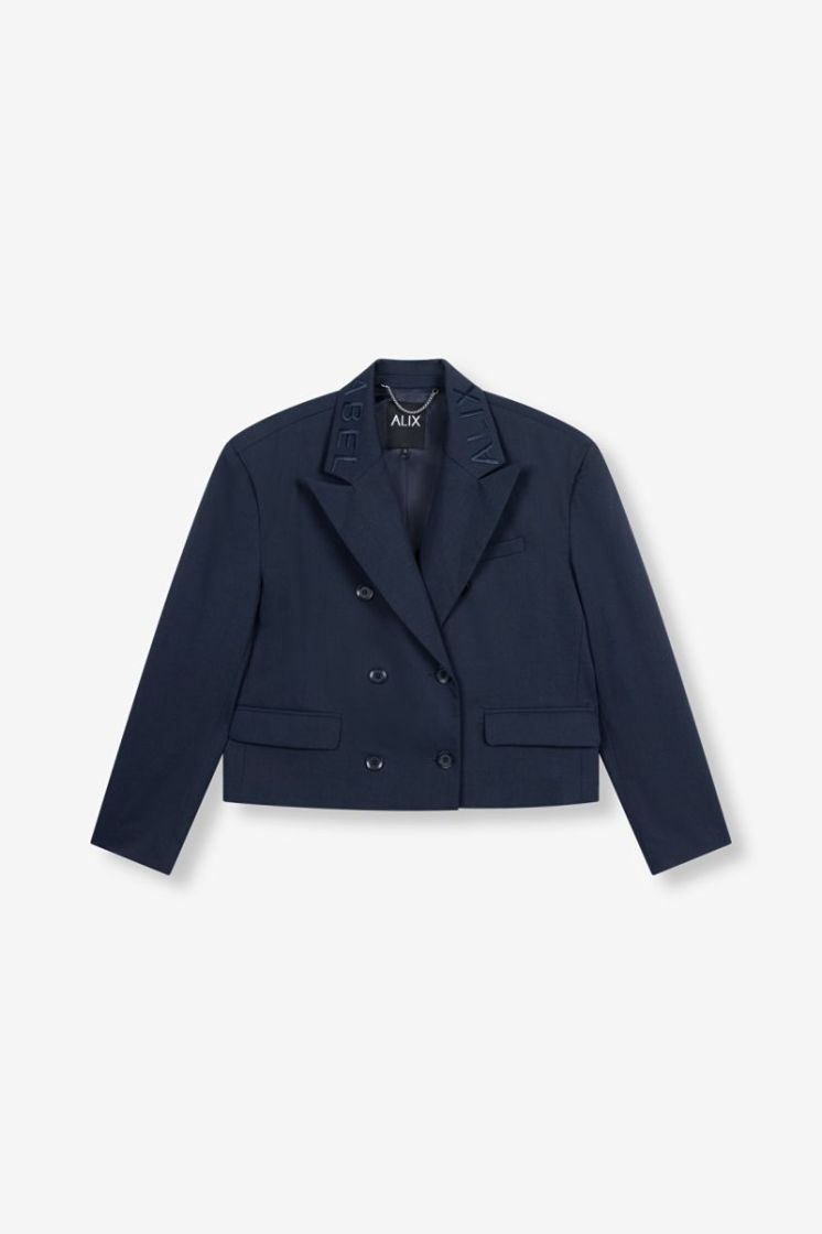 WOVEN DOUBLE BREASTED NAVY NAVY