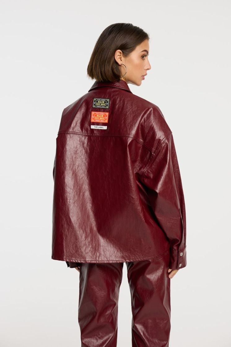 FAUX LEATHER BORDEAUX