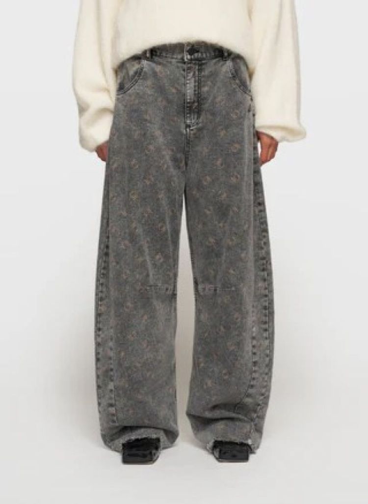 WESTERN PANTS MONOGRAM 1012 BLACK 