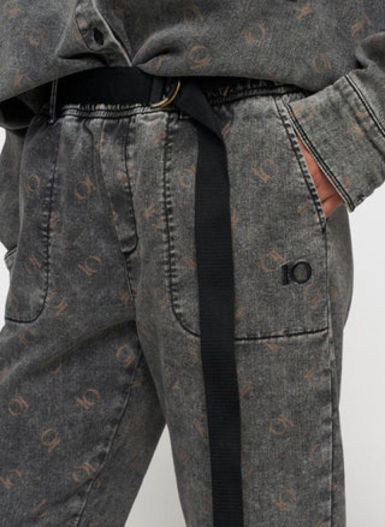 BELTED PANTS MONOGRAM 1012 BLACK 
