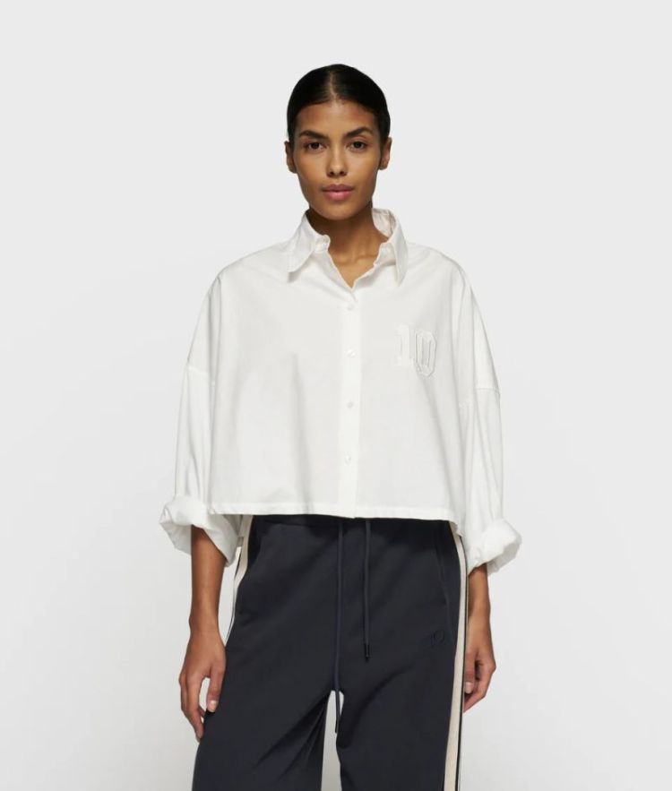 OVERSIZED CROPPED SHIRT 1002 ECRU