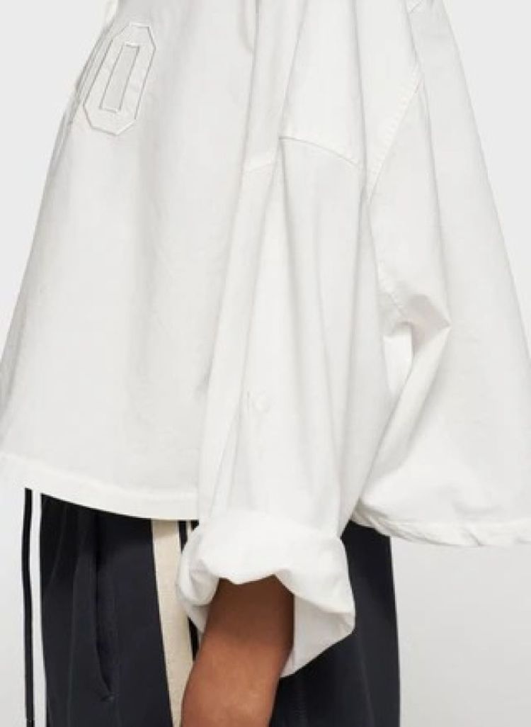 OVERSIZED CROPPED SHIRT 1002 ECRU