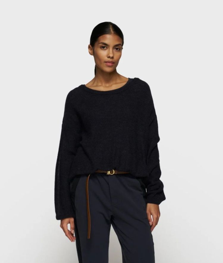 LOOSE THIN KNIT SWEATER 1311 DARK NAVY