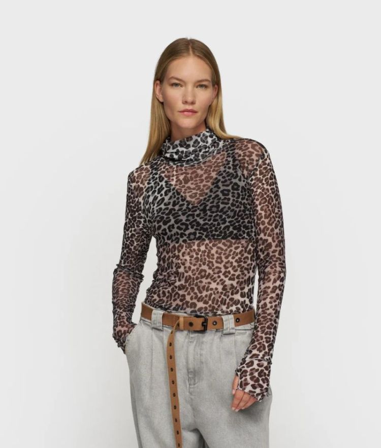 MESH LONG SLEEVE LEOPARD 1002 LEOPARD