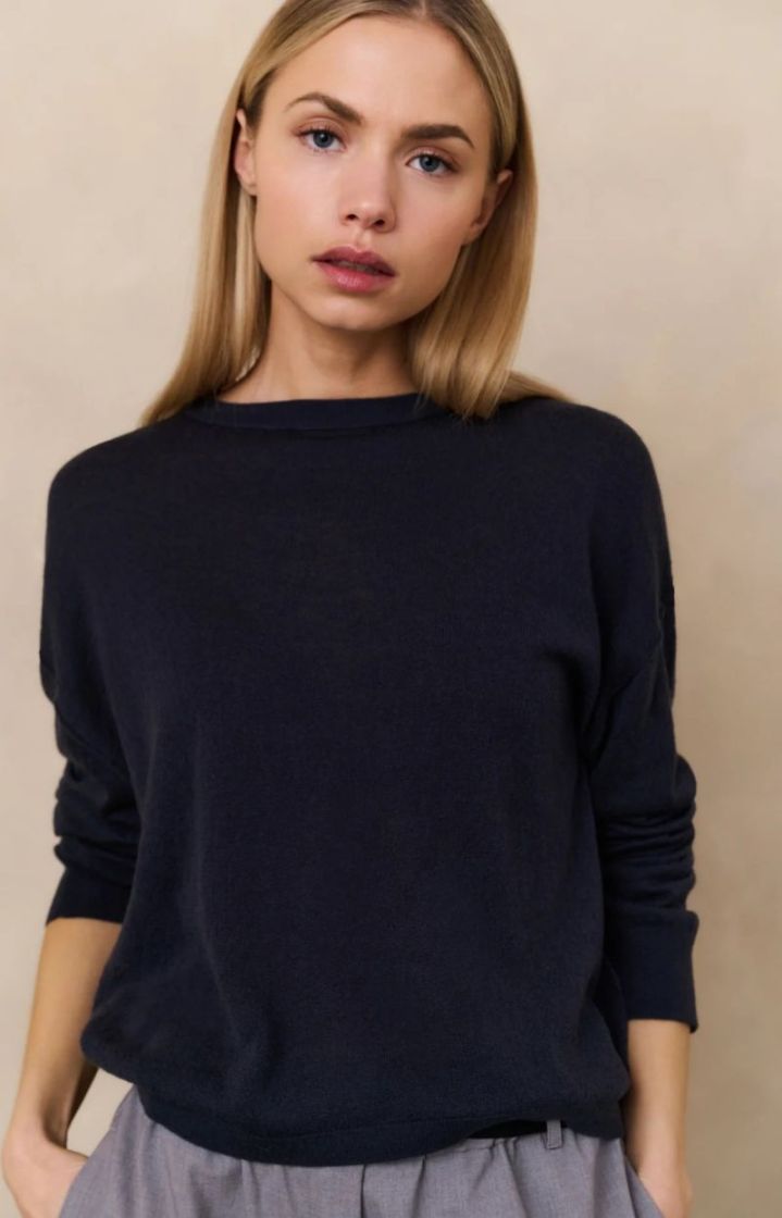 TEXTURED SWEATER INKWELL BLUE