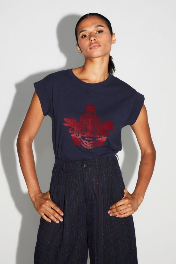T-shirt blason navy BLUE