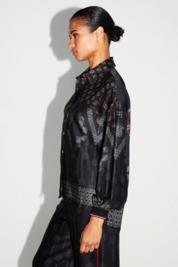 SHIRT PRINT EAGLE BLACK BLACK