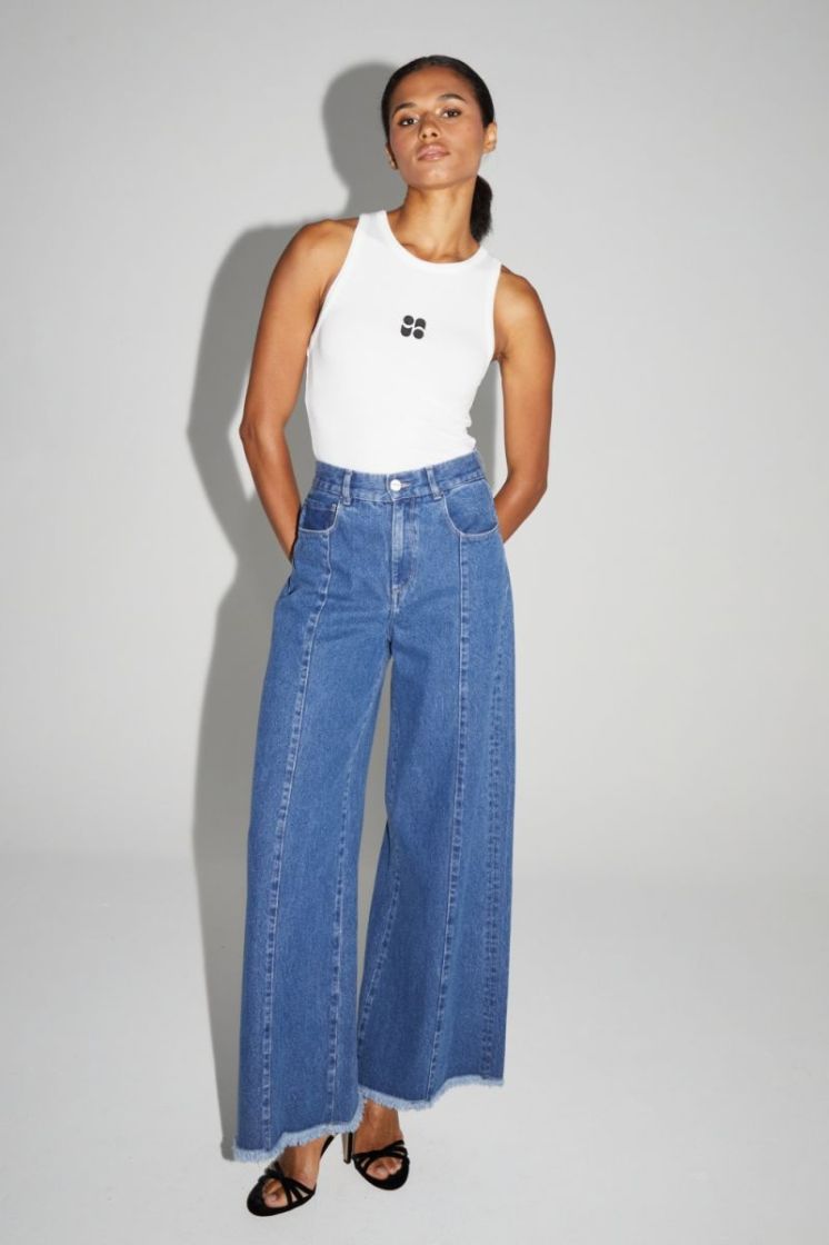 DENIM PALAZZO SWIGGY BLUE BLUE