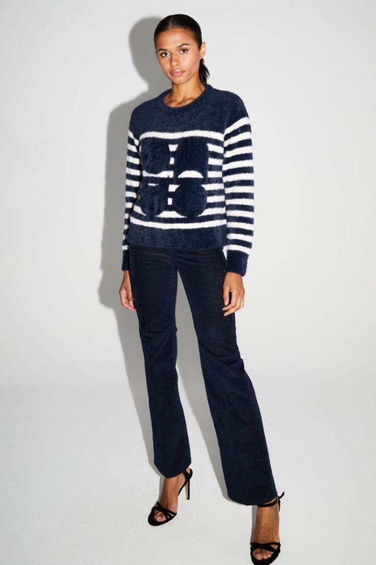MAILLE FAVOLA RAYURE NAVY BLUE