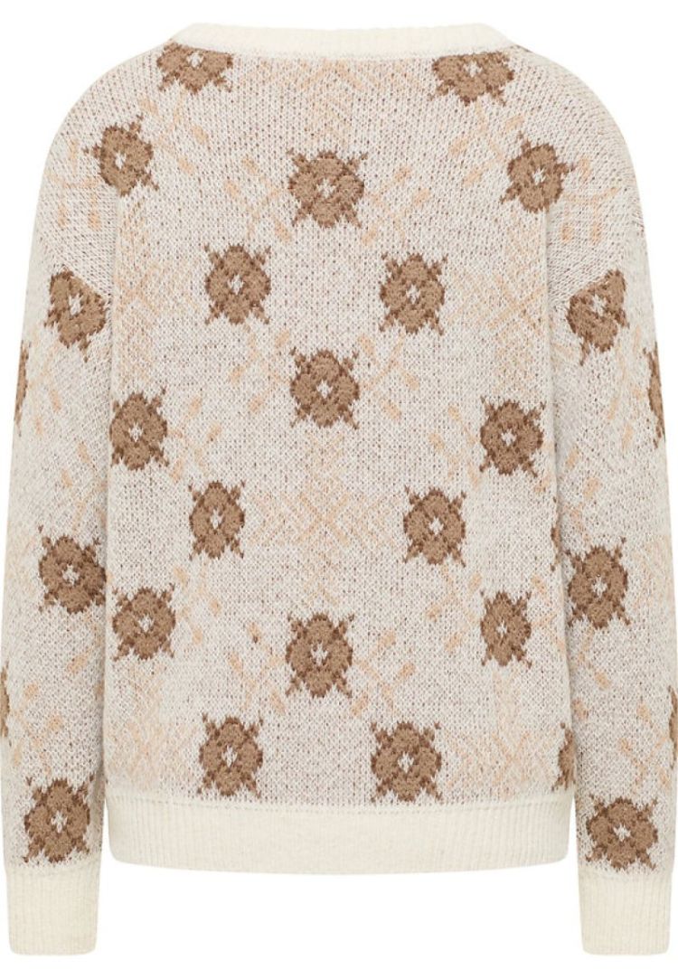 PULL GRAPHIQUE  BEIGE CAMEL