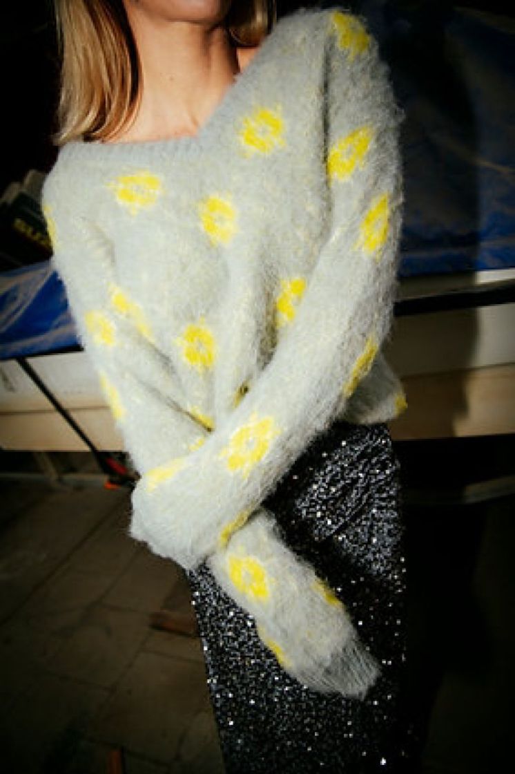 PULL GRAPHIQUE GRIS JAUNE