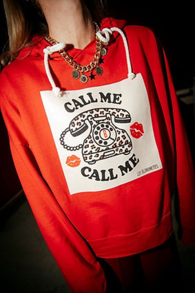 SWEAT CAPUCHE CALL ME ROUGE