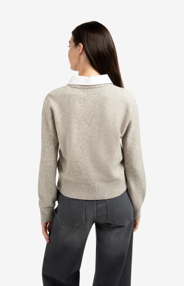 CARDIGAN DETACHABLE BROWNISH GREY