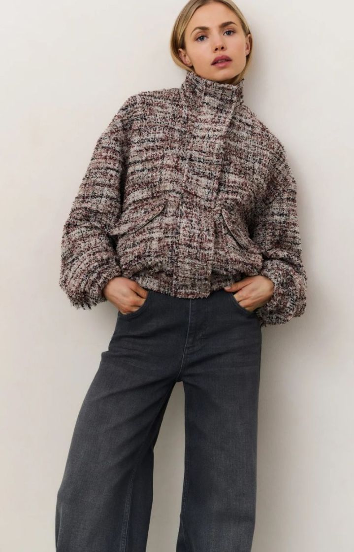 BOUCLE JACKET BLUSH PINK