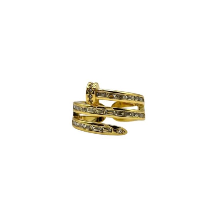 BAGUE CLOU ZIRCON BLANC