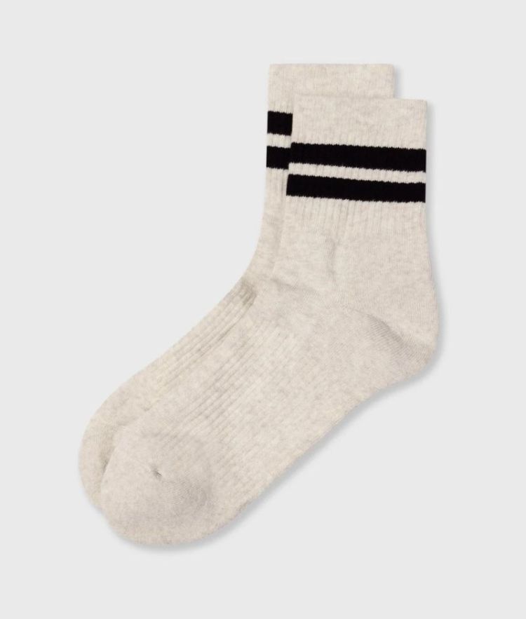 SOCKS 2 STRIPES SOFT WHITE