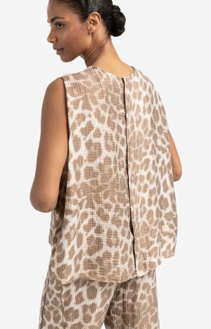 Haut imprimé léopard MILK BROWN
