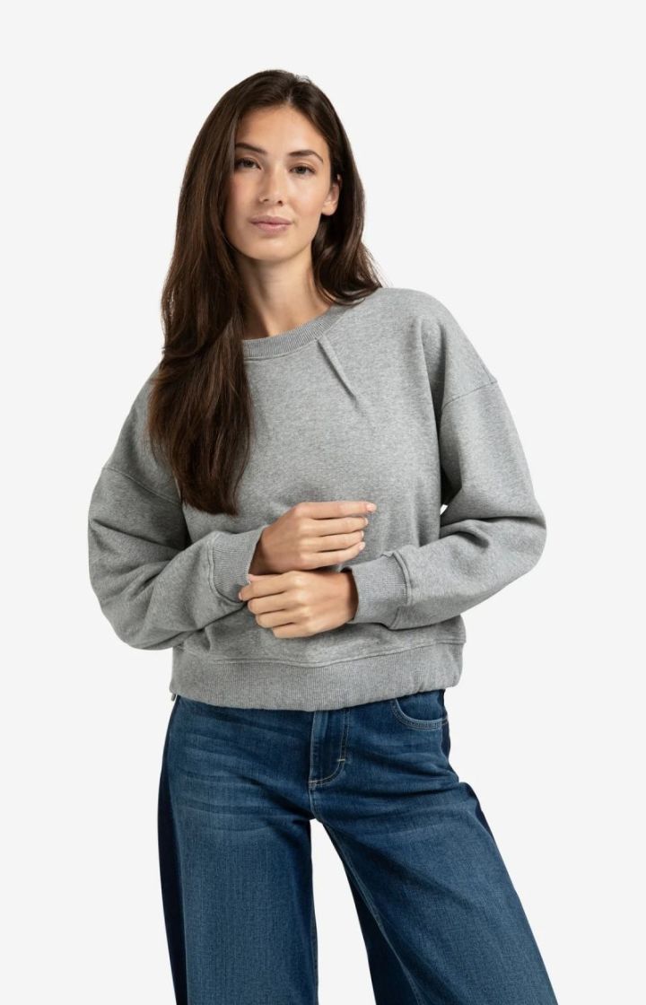 Sweat avec finitions plissées CHALK WHITE