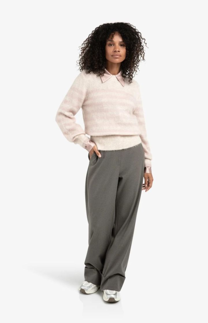 STRIPED SWEATER SHADOW GRAY