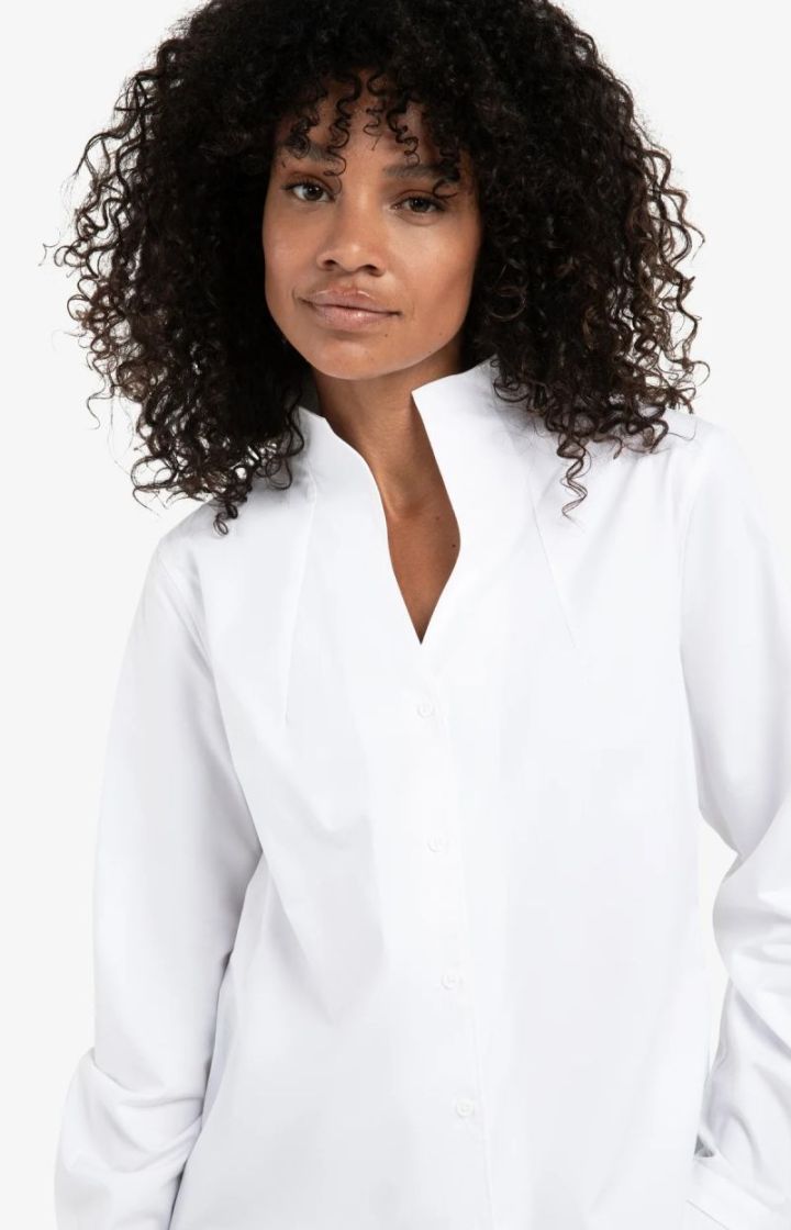 BLOUSE V-NECK PURE WHITE