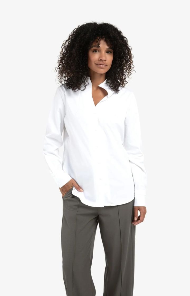 BLOUSE V-NECK PURE WHITE