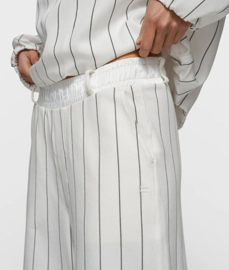wide jogger pinstripe 1002 ECRU