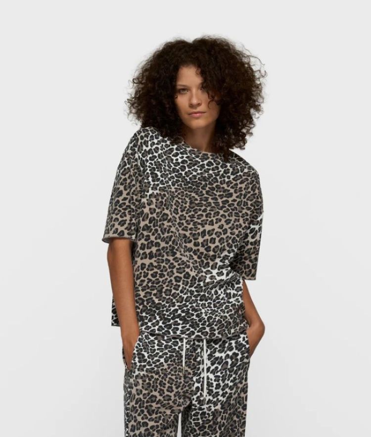 soft scuba tee leopard  LEOPARD