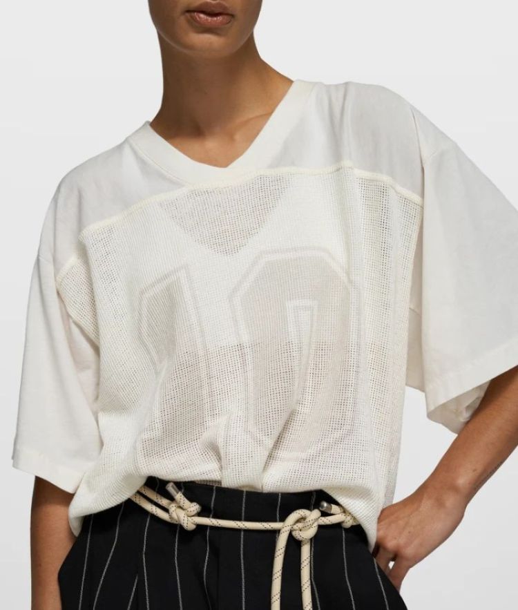 mesh baseball tee ECRU