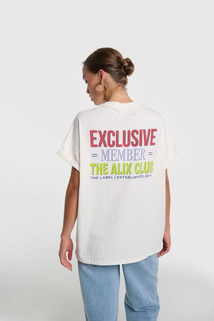 knitted alix club t-shirt CREAM