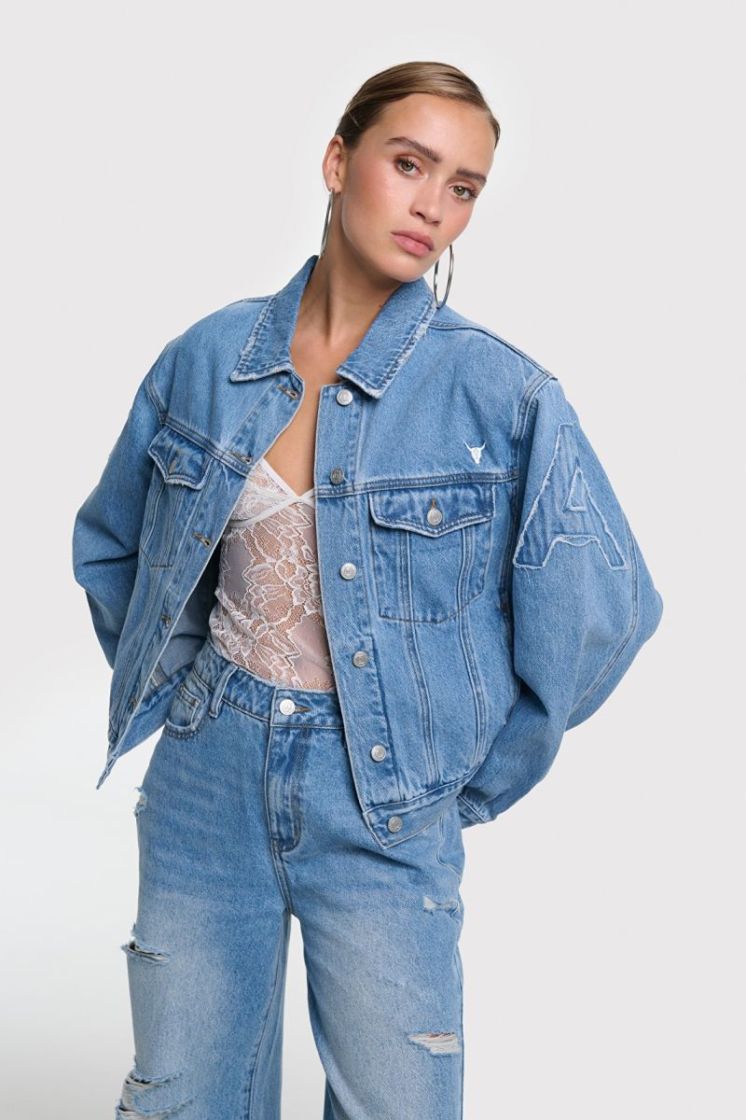 soft denim jacket DENIM BLUE
