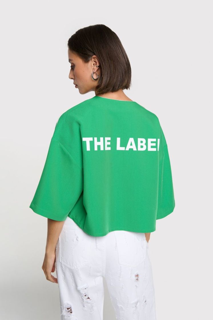 CROPPED SHIRT BRIGHT GREEN
