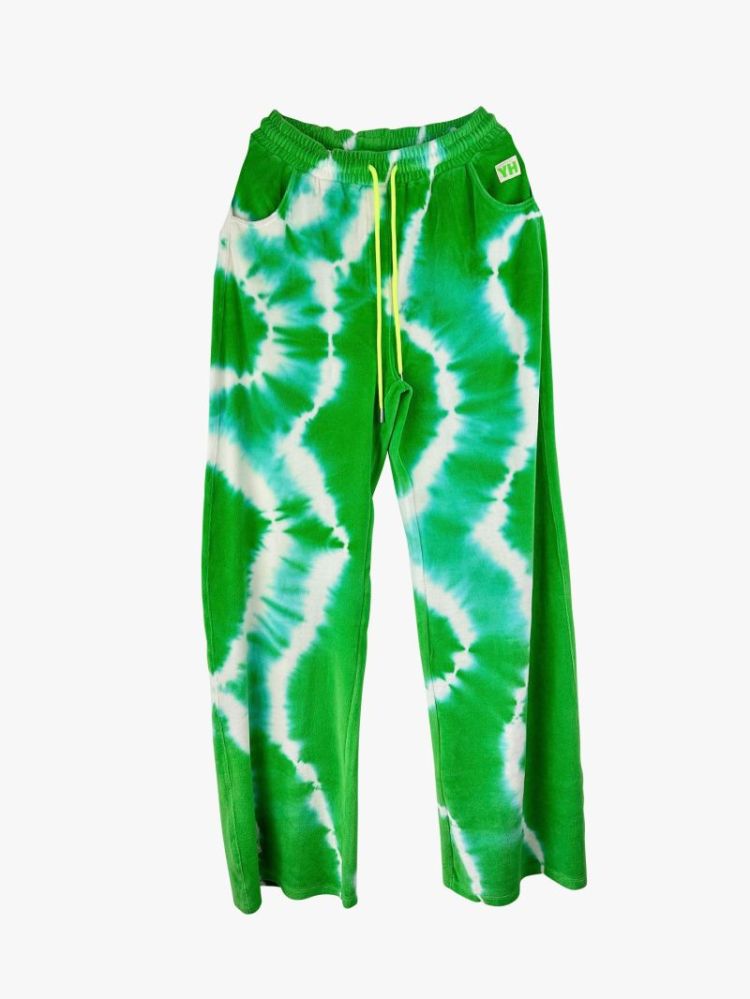 PANTALON VELOURS VERT