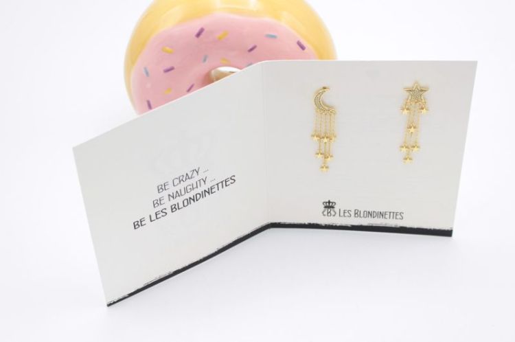 BOUCLES LUNE STRASS OR