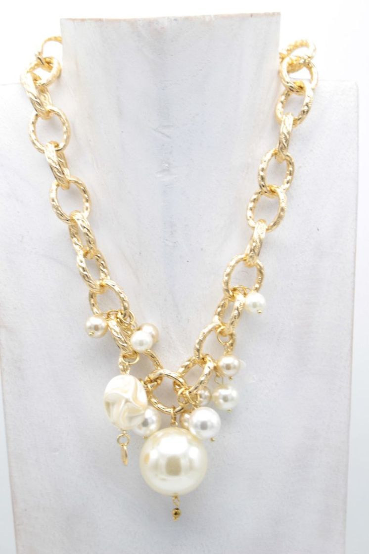 COLLIER BOULE NACRE DORE