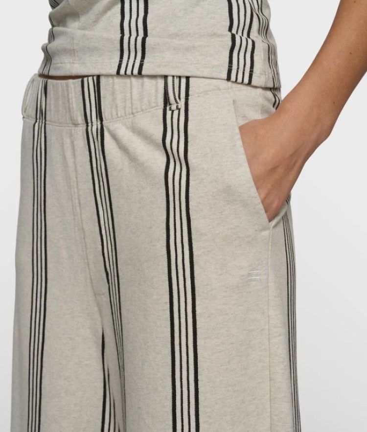 wide leg jogger stripes SOFT WHITE