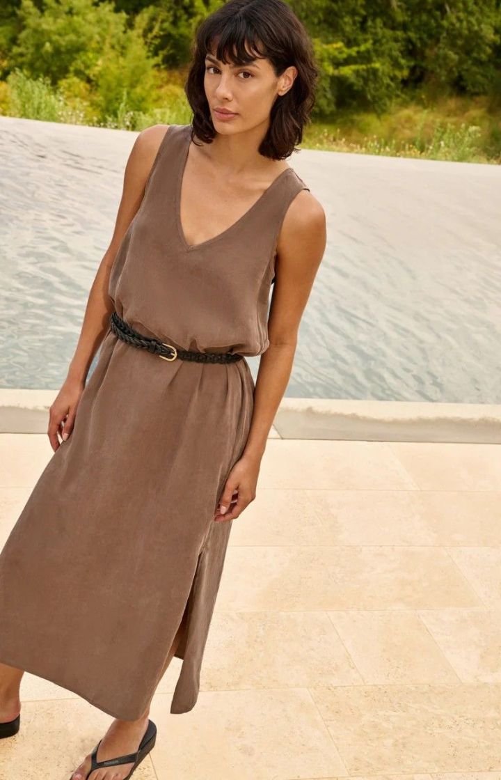ROBE FROISEE WASHED BROWN