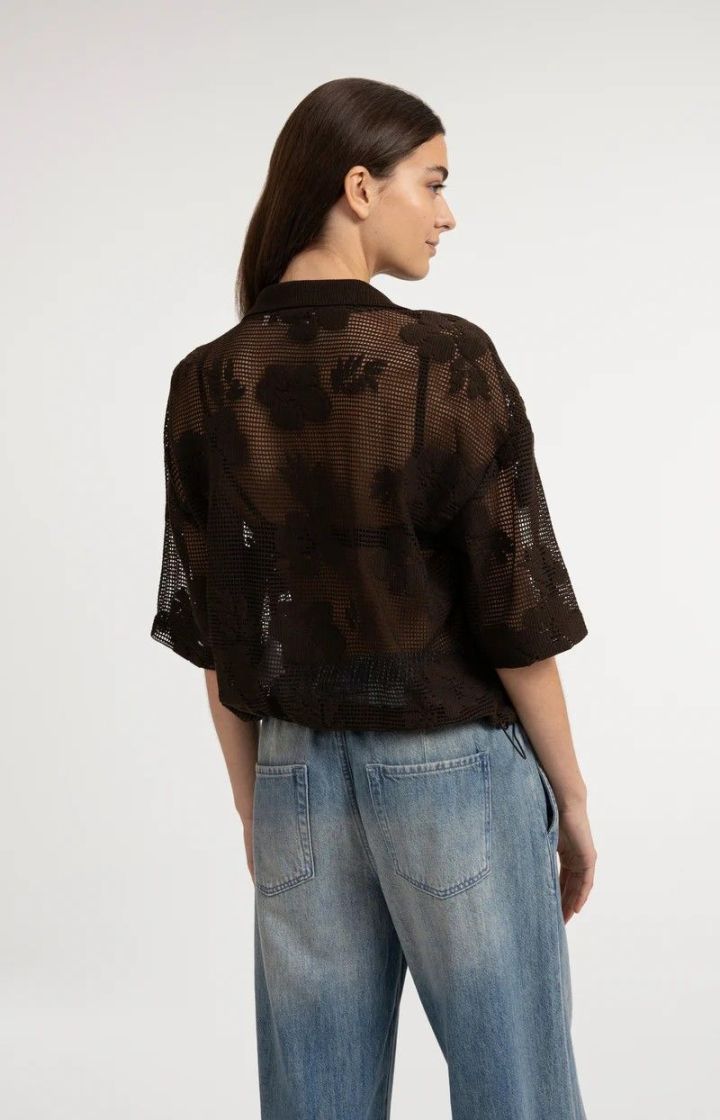 Veste style crochet BROWN