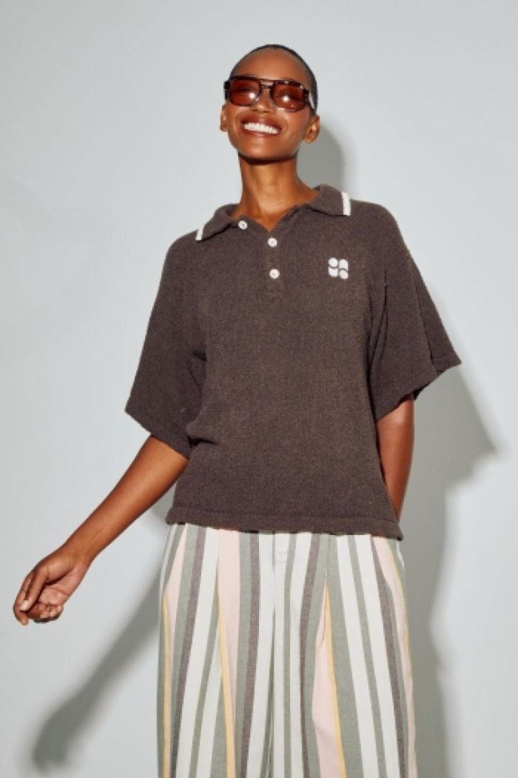 TSHIRT POLO BROWN